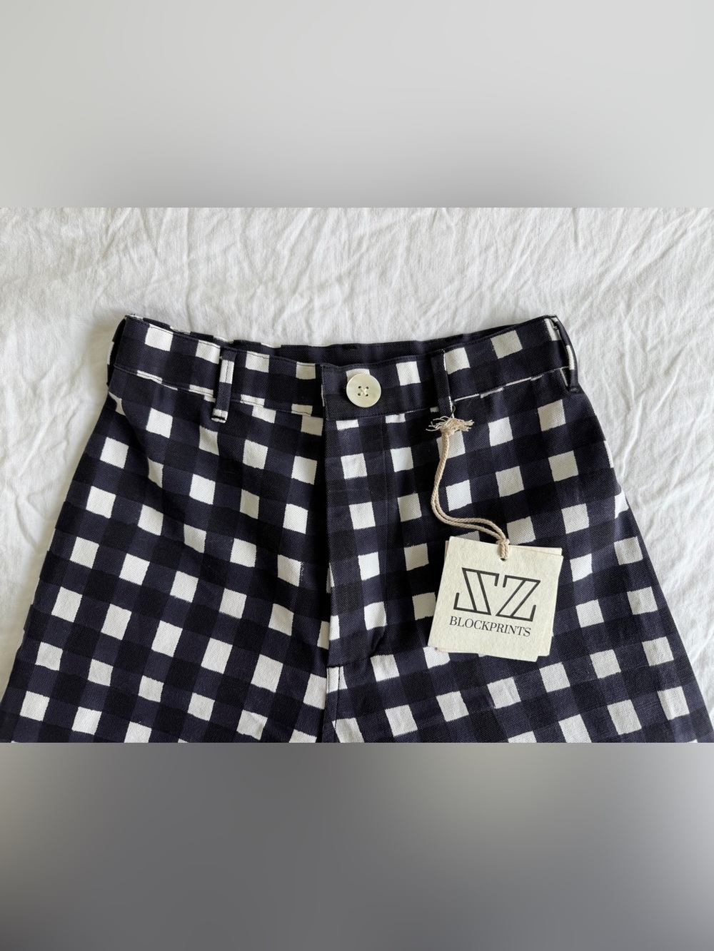 SZ Blockprints Disco Pants Midnight Gingham Size S NWT - Picture 8 of 9